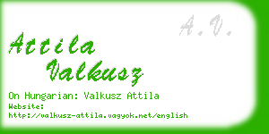 attila valkusz business card